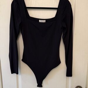 Babaton Black Long Sleeve Bodysuit